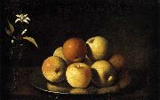 Juan de Zurbaran Still-Life with Plate of Apples and Orange Blossom oil painting